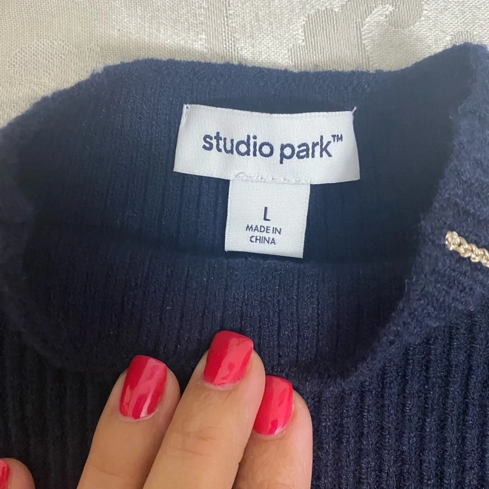 - Studio Park Blue women pullover sweater size L - Picture 5 of 8